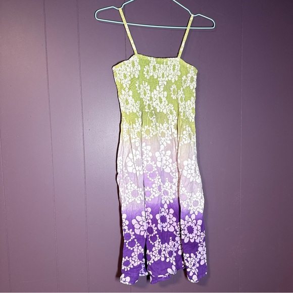 Vintage Y2K Ocean Breeze Floral Ombre Dress – Size Medium – Small Flaw - Picture 3 of 6